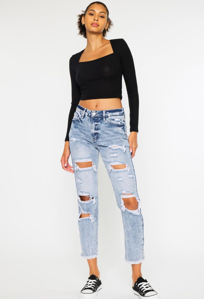 High Rise Skinny Mom Jeans